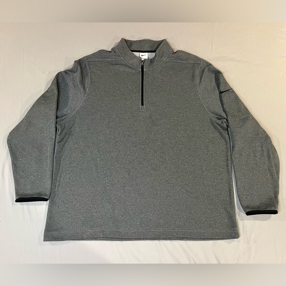 Nike Men's Charcoal Quarter-Zip Pullover XXL
